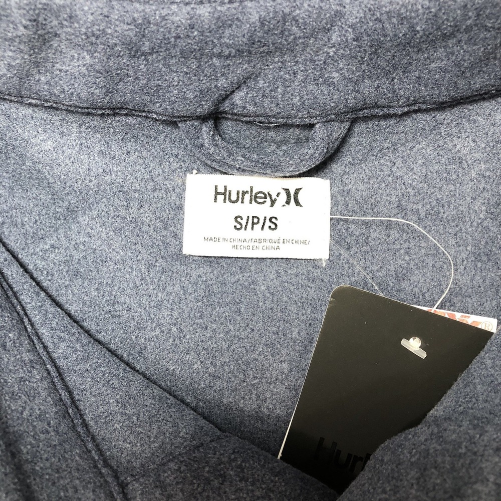 Hurley Newport Shirt Jacket Men Small Blue Obsidian Performance Stretch Soft NWT - Picture 3 of 14